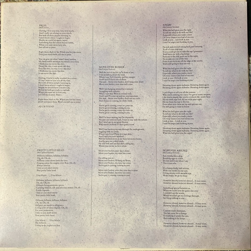 Paul McCartney - Press to play - 1986. Capitol Records Vinyl Record - Picture 5 of 9
